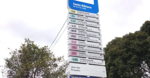 PARADERO SITP BARRIO SANTA BIBIANA  295A01